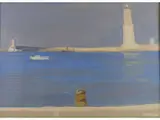 Seascape by Giovanni March, 1894, oil on canvas, offered Nov 2017