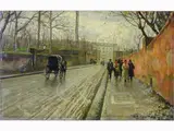 View of a City with Figures by Attilio Pratella, 1856, oil on panel, offered Nov 2017