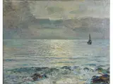 Seascape 1935 by Gino Romiti, 1881, oil on canvas, offered Nov 2017