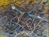 Composition by Quinto Martini, 1908, oil on panel, offered Nov 2017
