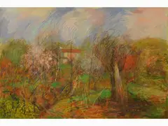 View of Seano by Quinto Martini, 1908, oil on panel, offered Nov 2017