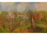 View of Seano by Quinto Martini, 1908, oil on panel, offered Nov 2017