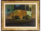 View of Livorno by Renato Natali, 1883, oil on panel, offered Nov 2017