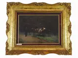 Marcius-Simons Simons, Country Landscape with Figures and Coach, 1867, oil on panel