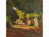 Tuscan Landscape by Angiolo Volpe, oil on canvas, offered Nov 2017