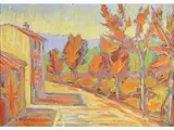 View of Tuscan Street by Dino Migliorini, 1907, oil on faesite, offered Nov 2017