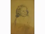 Cesare Peruzzi, Portrait of a Girl, 1894, pencil on paper