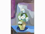 Flowers in a Vase by Alfio Rapisardi, mixed media on paper, offered Nov 2017