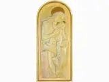 Mario Moschi, Madonna and Child, 1896, low-relief plaster plaque