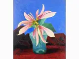 Flowers in a Vase by Valentino Ghiglia, 1903, oil on cardboard, offered Nov 2017