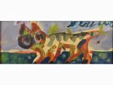 Kitten by Silvio Loffredo, 1920, oil sketch on cardboard, offered Oct 2017