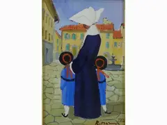 Nun 1978 by Rodolfo Marma, 1923, oil on canvas board, offered Oct 2017