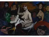 Masks by Fausto Maria Liberatore, 1922, oil on canvas, offered Oct 2017
