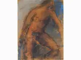 Male Nude by Sergio Scatizzi, 1918, mixed media on paper, offered Oct 2017