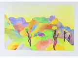 Luca Alinari, landscape, watercolour on cardboard