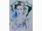Ernesto Treccani, Portrait, 1920, mixed media on canvas board