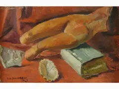 Still Life 1941 by Raffaello Arcangelo Salimbeni, 1914, oil on cardboard, offered Oct 2017
