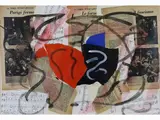 Arturo Carmassi, Coposition with Sheets Music 1976, 1925, mixed media and collage on paper