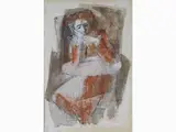 Gianni Vagnetti, Portrait of a Woman, 1898, mixed media on paper
