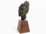 Enrico Serafini, Head of Man-Rooster, 1913, bronze sculpture