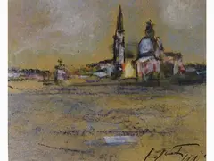 Venice by Sergio Scatizzi, 1918, mixed media on paper, offered Oct 2017