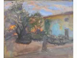 Elisabeth Chaplin, Garden view with Figure, 1890, oil on cardboard