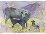 Elisabeth Chaplin, Landscape with Herds 1930s, 1890, oil on cardboard