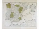 Georg Mätthaus Seutter, Map of Spain, 1678, engraving