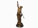 Ernest Justin Ferrand, Fisherman with Harpoon, 1846, bronze sculpture