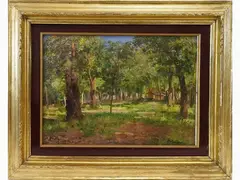 Michele Garinei, Country Landscape, 1871, oil on panel