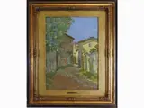 Tuscan Landscape by Carlo Passigli, 1881, oil on cardboard, offered Oct 2017