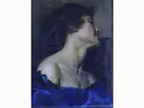 Ernesto Alcide Campestrini, Portrait of Eleonora Duse, 1897, oil on cardboard