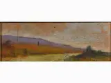 Tuscan Landscape by Luigi Gioli, 1854, oil sketch on panel, offered Oct 2017