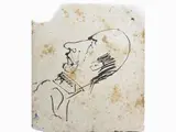 Antonio Baldini, Caricature of Ardengo Soffici, 1889, ink on paper fragment