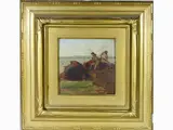 Seascape with figure by Giovanni Bartolena, 1866, oil on cardboard, offered Oct 2017