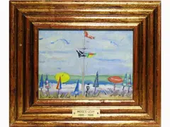 Seascape by Moses Levy, 1885, oil on paper, offered Oct 2017