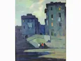 View of Livorno by Renato Natali, 1883, oil on panel, offered Oct 2017