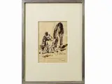 Felice Carena, Study for Deposition from the Cross, 1879, indian ink on paper
