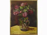 Flowers in a Vase by Giovanni Bartolena, 1866, oil on panel With inscription by Mario Borgiotti on reverse, offered May 2017