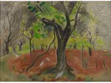 Elisabeth Chaplin, View of a Park, 1890, mixed media on paper laid on canvas Provenance: Galleria Michelucci