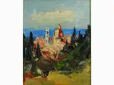 View of Florence by Sergio Scatizzi, 1918, oil on panel With Author's authentication, offered May 2017