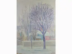 Landscape by Quinto Martini, 1908, oil on cardboard, offered May 2017