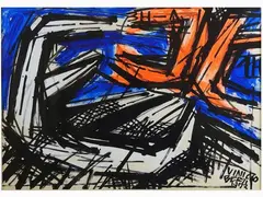 Composition 1973 by Vinicio Berti, 1921, acrylic on canvas, offered May 2017