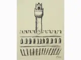 Ottone Rosai, View of Palazzo Vecchio in Florence (1954), 1895, watercoloured ink on paper Provenance: Galleria Michelucci