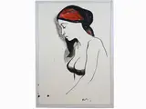 Renato Guttuso, Woman with Red Scarf 1970