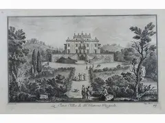 Giuseppe Zocchi, View of Villa La Tana in Florence, 1711, etching