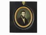 Gaspare Betoldi, Portrait of a Gentleman in a Yellow Waistcoat, 1778, oval miniature on ivory