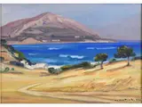 Armeno Mattioli, Seascape, Greece 1992, 1920, oil on carboard