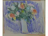 Silvio Polloni, Flowers in a Vase, 1888, pastel on paper