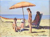 Giorgio Luxardo, Figures on The Beach
